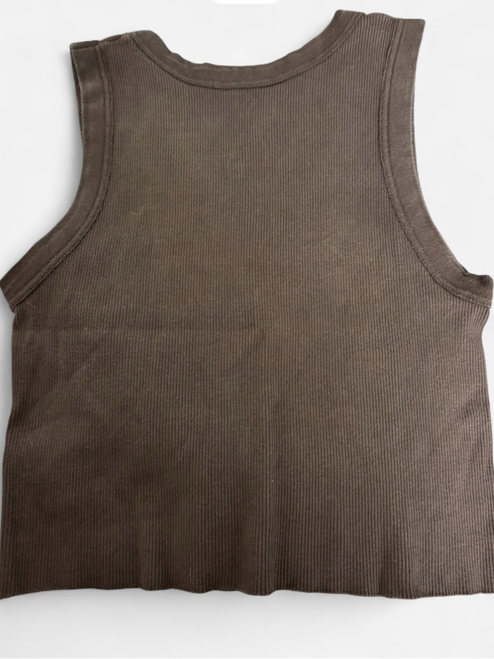Brandy Melville Ribbed Crop Tank - Brown